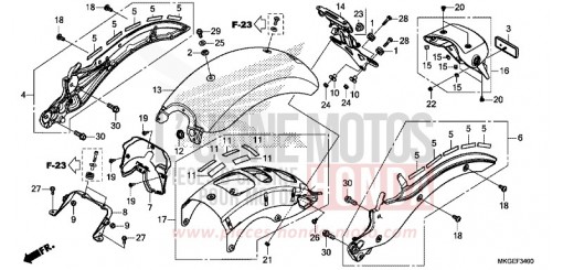 GARDE-BOUE ARRIERE CMX500AN de 2022